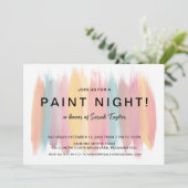 Paint Night Vrijgezellenfeest Kaart (Staand voorkant)
