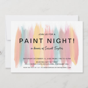 Paint Night Vrijgezellenfeest Kaart