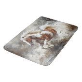 Paint paard loopt door het water badmat (Gekanteld)