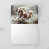 Paint paard loopt door het water kaart (Binnen)