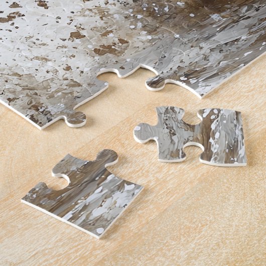 Paint paard loopt door het water legpuzzel (Zijkant)