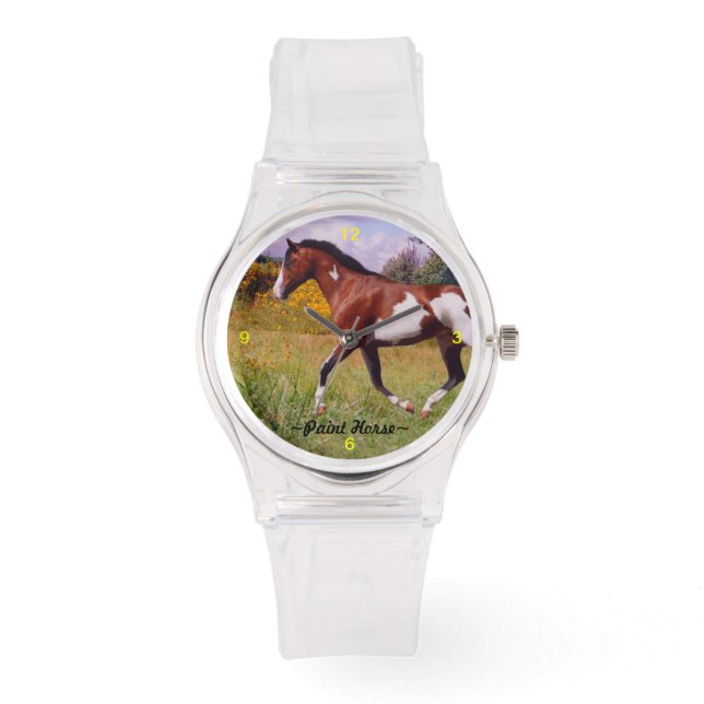 Paint Paard Trotting Watch Horloge (Voorkant)