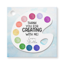 Paint Palet Art Party Favor Label