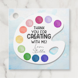Paint Palet Art Party Favor Label