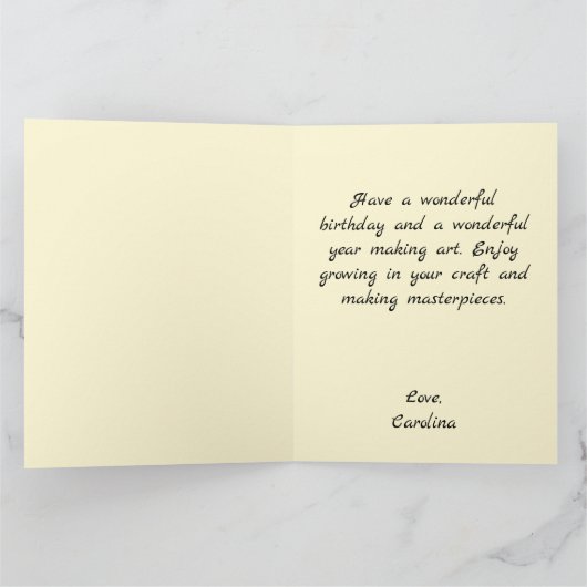 Paint Palette - Aangepaste verjaardag Kaart (Binnen)