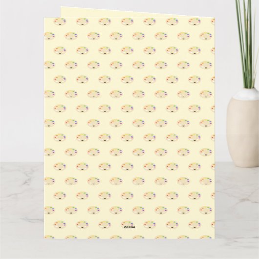 Paint Palette - Aangepaste verjaardag Kaart (Achterkant)