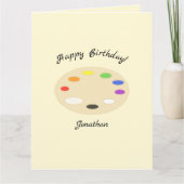 Paint Palette - Aangepaste verjaardag Kaart (Voorkant)