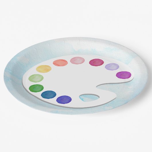 Paint Palette Art Party Bord (Gekanteld)