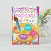 Paint Party Art Painting Verjaardag Uitnodigingen (Staand voorkant)