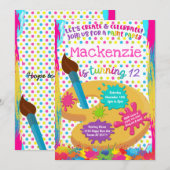 Paint Party Art Painting Verjaardag Uitnodigingen (Voorkant / Achterkant)