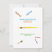 Paint Party for the Dames  Invitation Kaart (Achterkant)