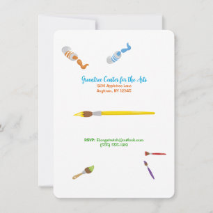 Paint Party for the Dames Invitation Kaart