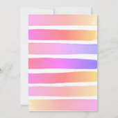 Paint Party Girl Birthday Pastel Rainbow Bedankkaart (Achterkant)