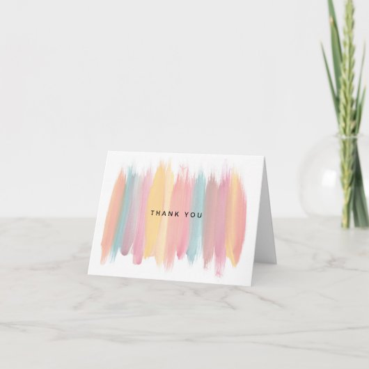 Paint Party Vrijgezellenfeest dank u Bedankkaart (Voorkant)