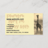 Paint Photo Afbeelding Safari Sunset Photograaf Visitekaartje (Achterkant)