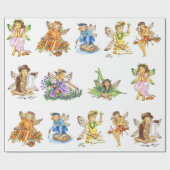 Paint Pixies Fairies JL Biel Cadeaupapier (Vlak)