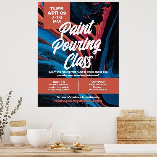 Paint Pour Class Poster (Keuken)