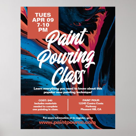 Paint Pour Class Poster (Voorkant)