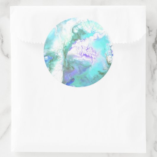 "Paint Pour" Ronde Sticker (Tas)