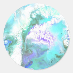 "Paint Pour" Ronde Sticker