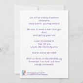 Paint Pouring Party Invitations for Christmas Kaart (Achterkant)