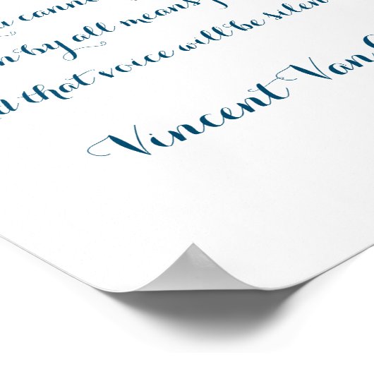 Paint Quote van Vincent Van Gogh, Poster (Hoek)