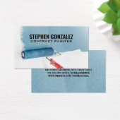 Paint Roller | Schilderde blauwe muur Visitekaartje (Bureau)