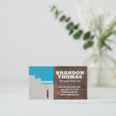 Paint Roller | Wand met schilfers | Achtergrond ho Visitekaartje (Staand voorkant)