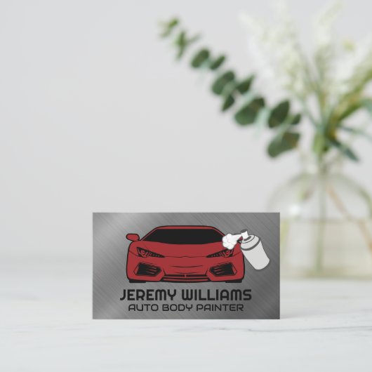 Paint Shop | Logo voor autoverf Visitekaartje (Staand voorkant)