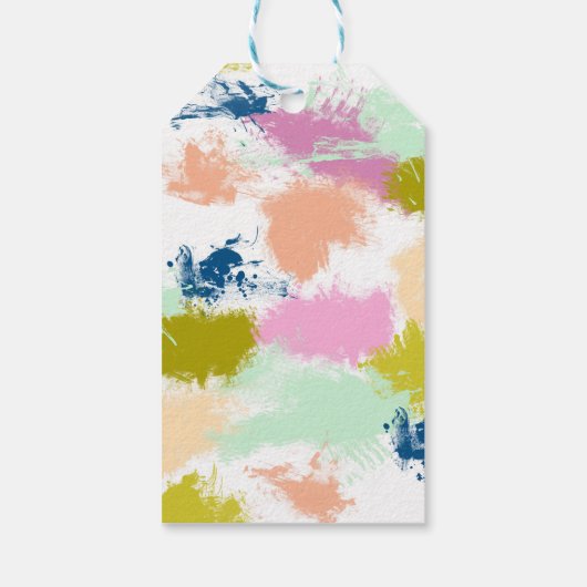 Paint smears cadeaulabel (Achterkant)