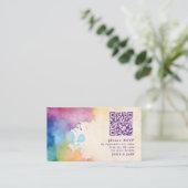 Paint spatten RSVP QR Code Enclosure Kaart (Staand voorkant)