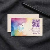 Paint spatten RSVP QR Code Enclosure Kaart