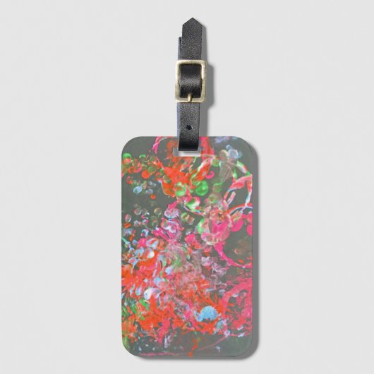Paint splash art design bagagelabel (Voorkant (verticaal))