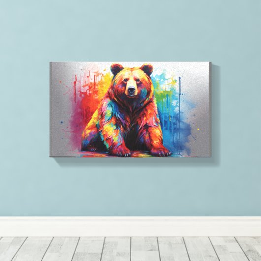 Paint Splash Beer Canvas Afdruk (Insitu (Houten vloer))