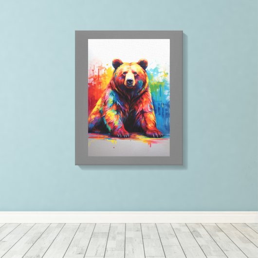 Paint Splash Beer Canvas Afdruk (Insitu (Houten vloer))