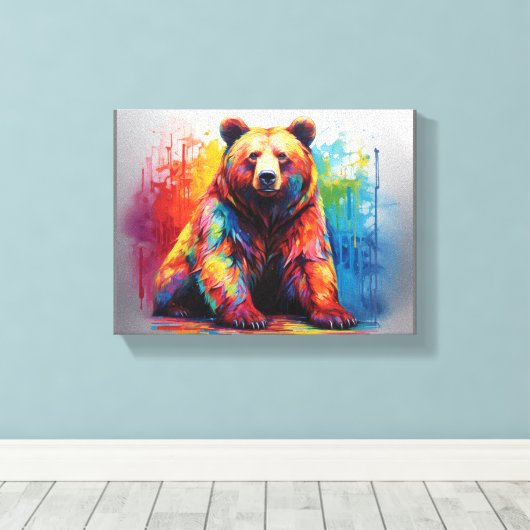 Paint Splash Beer Canvas Afdruk (Insitu (Houten vloer))