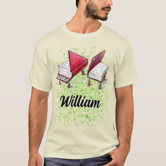 Paint Splash Bookish Artistic Sketches Limoen Crea T-shirt