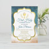 Paint Splash, eerste Heilige Communie van Chalice Kaart (Staand voorkant)