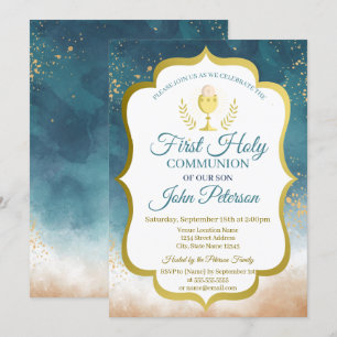 Paint Splash, eerste Heilige Communie van Chalice Kaart