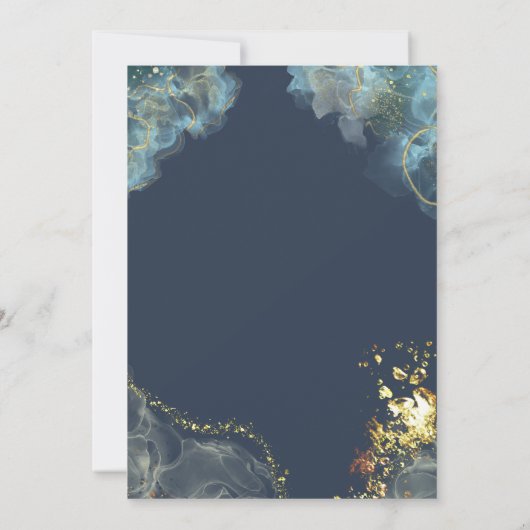 Paint Splash, Kelk Goud Eerste Heilige Communie Kaart (Achterkant)