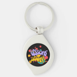  PAINT SPLASH LESSONS LEARN METAL KEYCHAIN 
