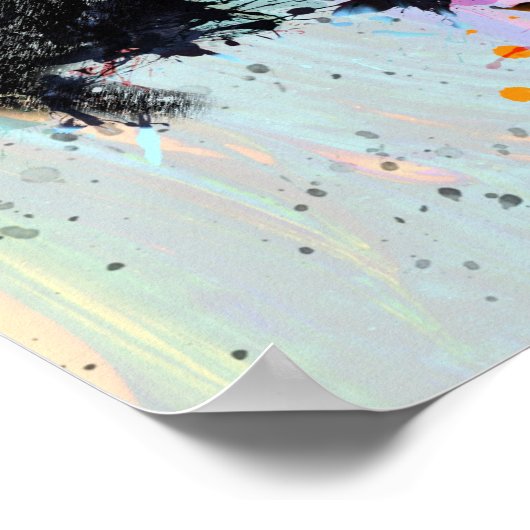 Paint Splash Parrot | Afdrukken Poster (Hoek)