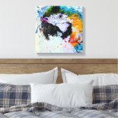Paint Splash Parrot | Vinyl Fotobehang Canvas Afdruk (Insitu (Slaapkamer))