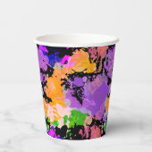 Paint Splash Spetterprint Papieren Bekers (Achterkant)