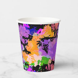 Paint Splash Spetterprint  Papieren Bekers