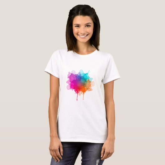 Paint Splash T-Shirt – Bold Artistic Expression (Voorkant volledig)