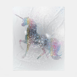 Paint Splash Unicorn Blanket Fleece Deken