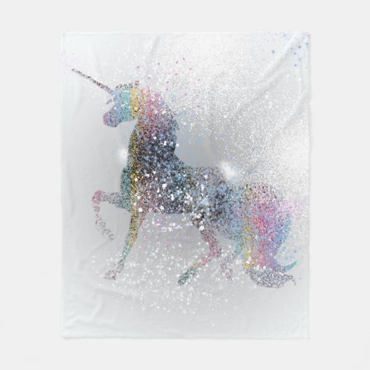 Paint Splash Unicorn Blanket Fleece Deken (Voorkant)
