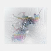Paint Splash Unicorn Blanket Fleece Deken (Voorkant (Horizontaal))