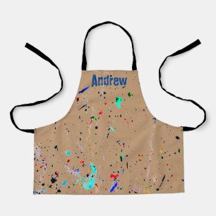 Paint Splashes Arty Custom Crafting Schort